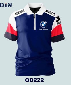 OD222 เสื้อคอปก มีซิป BMW Zippered Polo Shirt