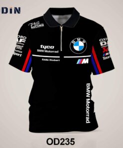 OD235 เสื้อคอปก มีซิป BMW Zippered Polo Shirt