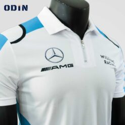 OD232 เสื้อคอปก มีซิป Mercedes AMG Zippered Polo Shirt - Image 3