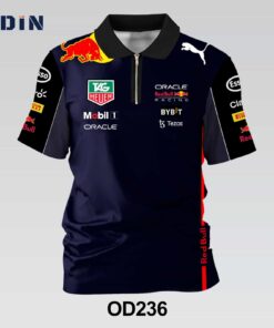 OD236 เสื้อคอปก มีซิป Redbull Zippered Polo Shirt