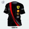 OD014 เสื้อยืดกีฬา Ferrari Racing Tshirt