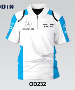 OD232 เสื้อคอปก มีซิป Mercedes AMG Zippered Polo Shirt