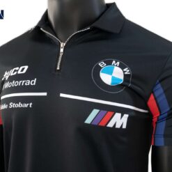 OD235 เสื้อคอปก มีซิป BMW Zippered Polo Shirt - Image 3