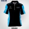 OD202 เสื้อคอปก มีซิป Mercedes AMG Zippered Polo Shirt