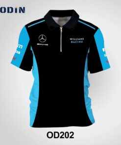 OD202 เสื้อคอปก มีซิป Mercedes AMG Zippered Polo Shirt