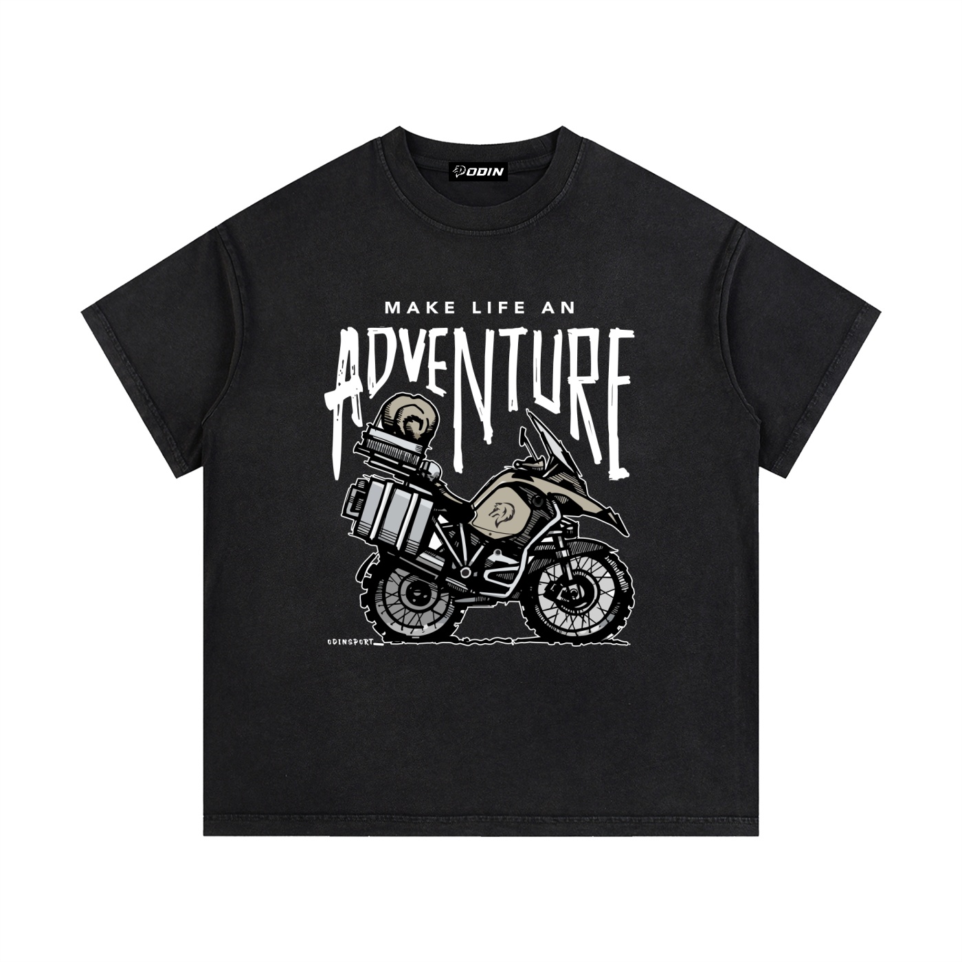 Make Life An Adventure - Odin Vintage Wash Cotton T-Shirt - Image 5