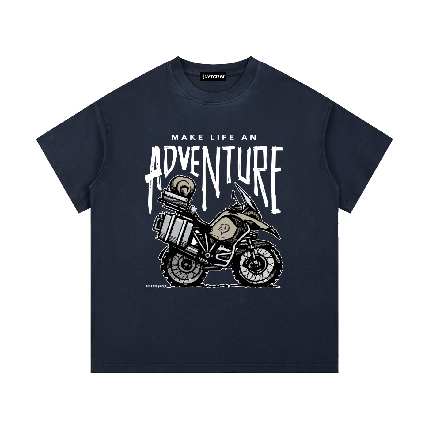 Make Life An Adventure - Odin Vintage Wash Cotton T-Shirt - Image 3