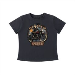 Biker Queen Vintage Wash Slim Fit T-shirt
