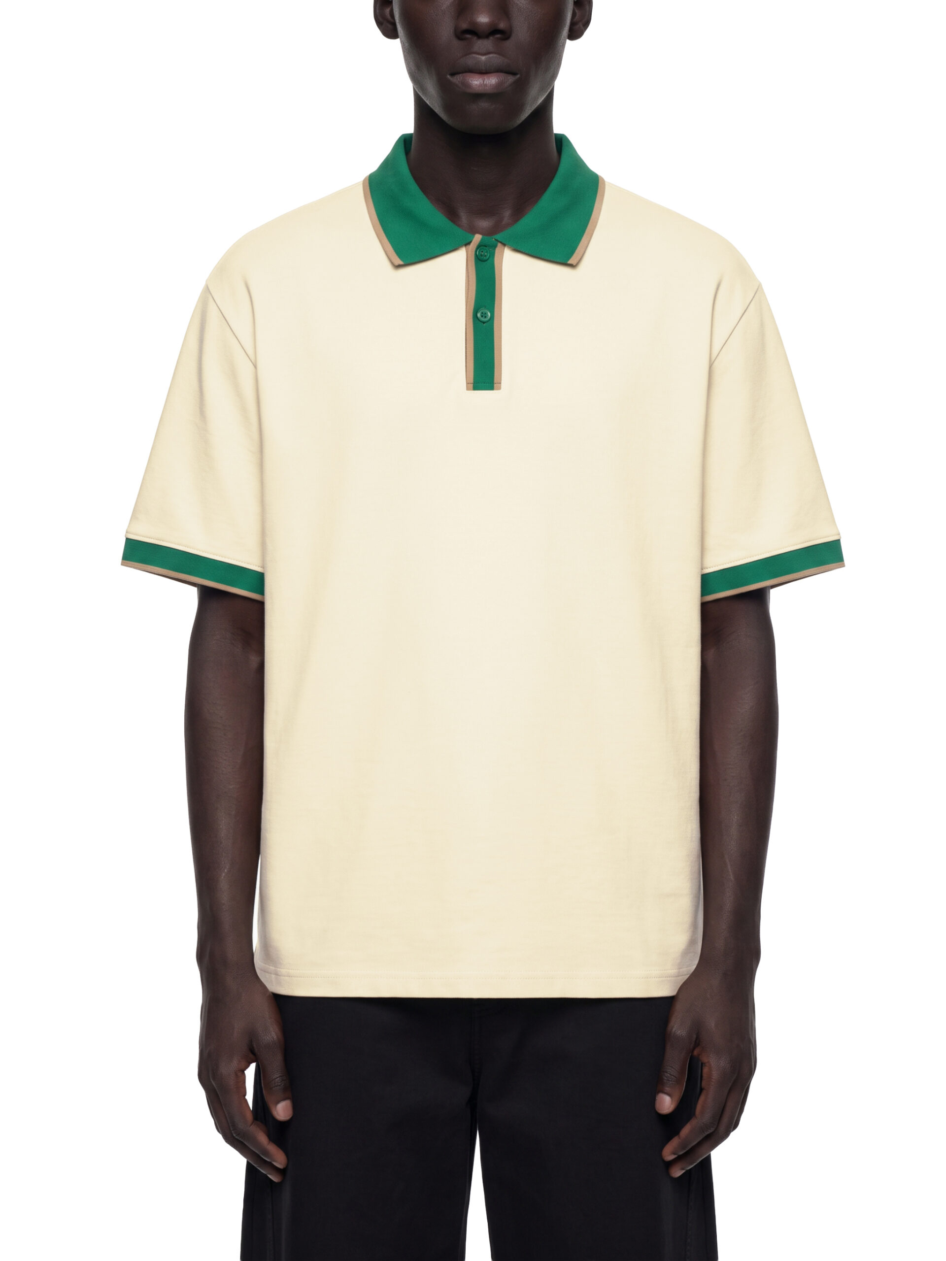 Unisex Color Block Polo Shirt - Image 3