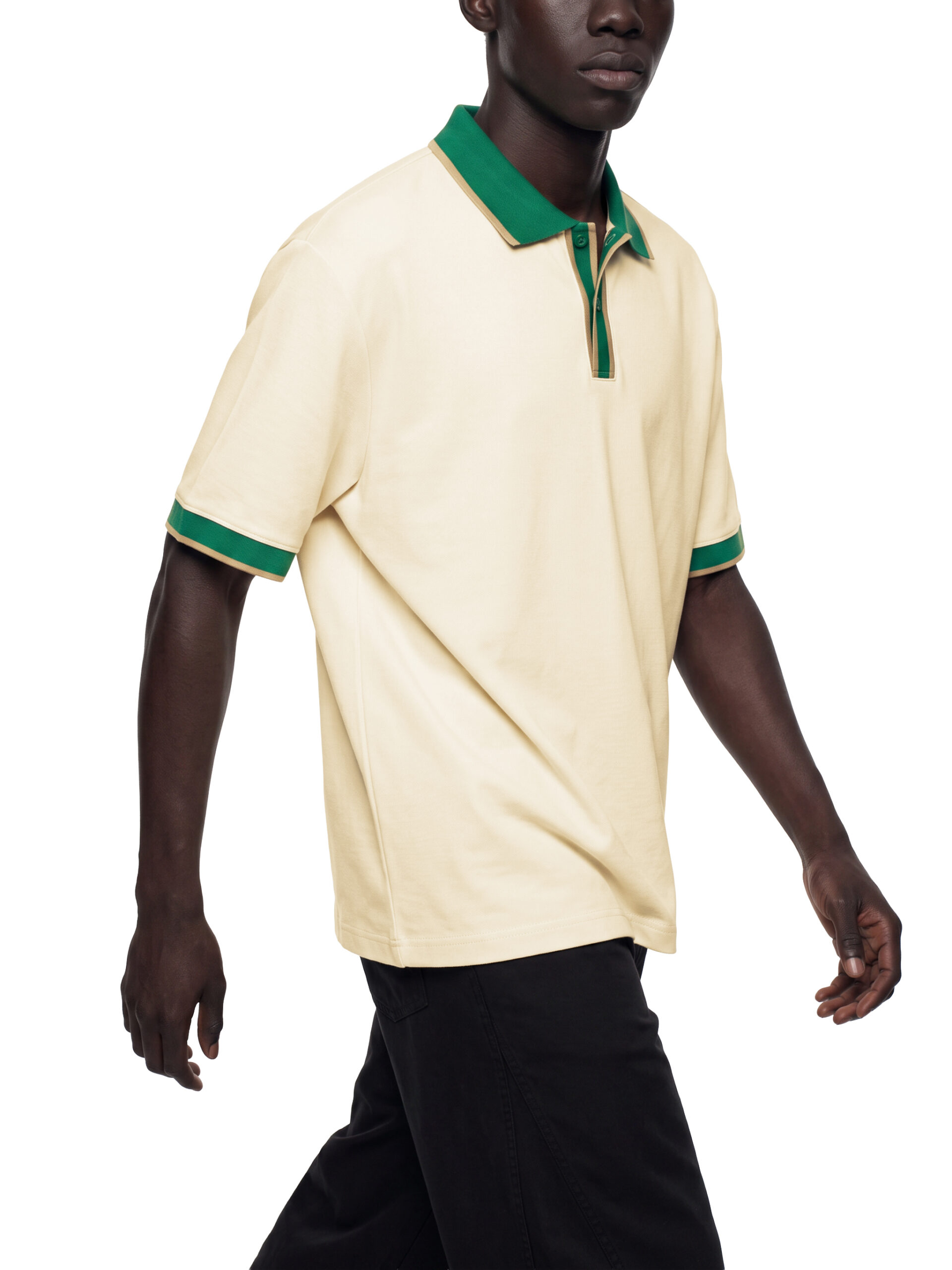 Unisex Color Block Polo Shirt - Image 5