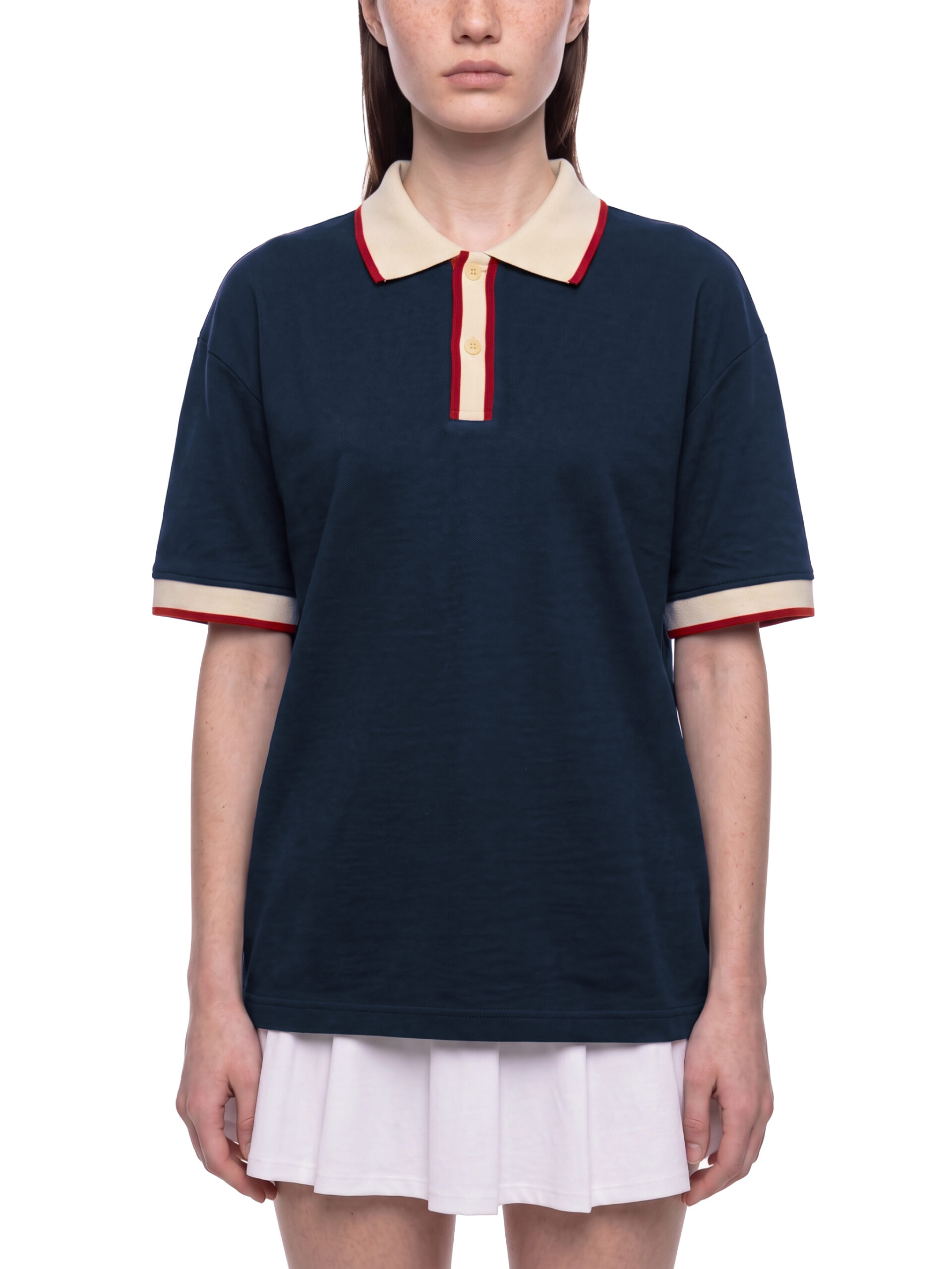 Unisex Color Block Polo Shirt - Image 8