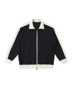 Contrast Trim Stand Collar Jacket