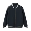 Contrast Piping Zip Bomber Jacket