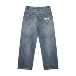Odin Men's Vintage Wash Straight Leg Denim Jeans - Image 2